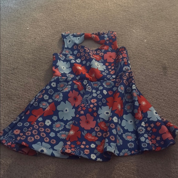 3/$10 SALE!! Floral Kids Dress - Blue and Red - Picture 1 of 1